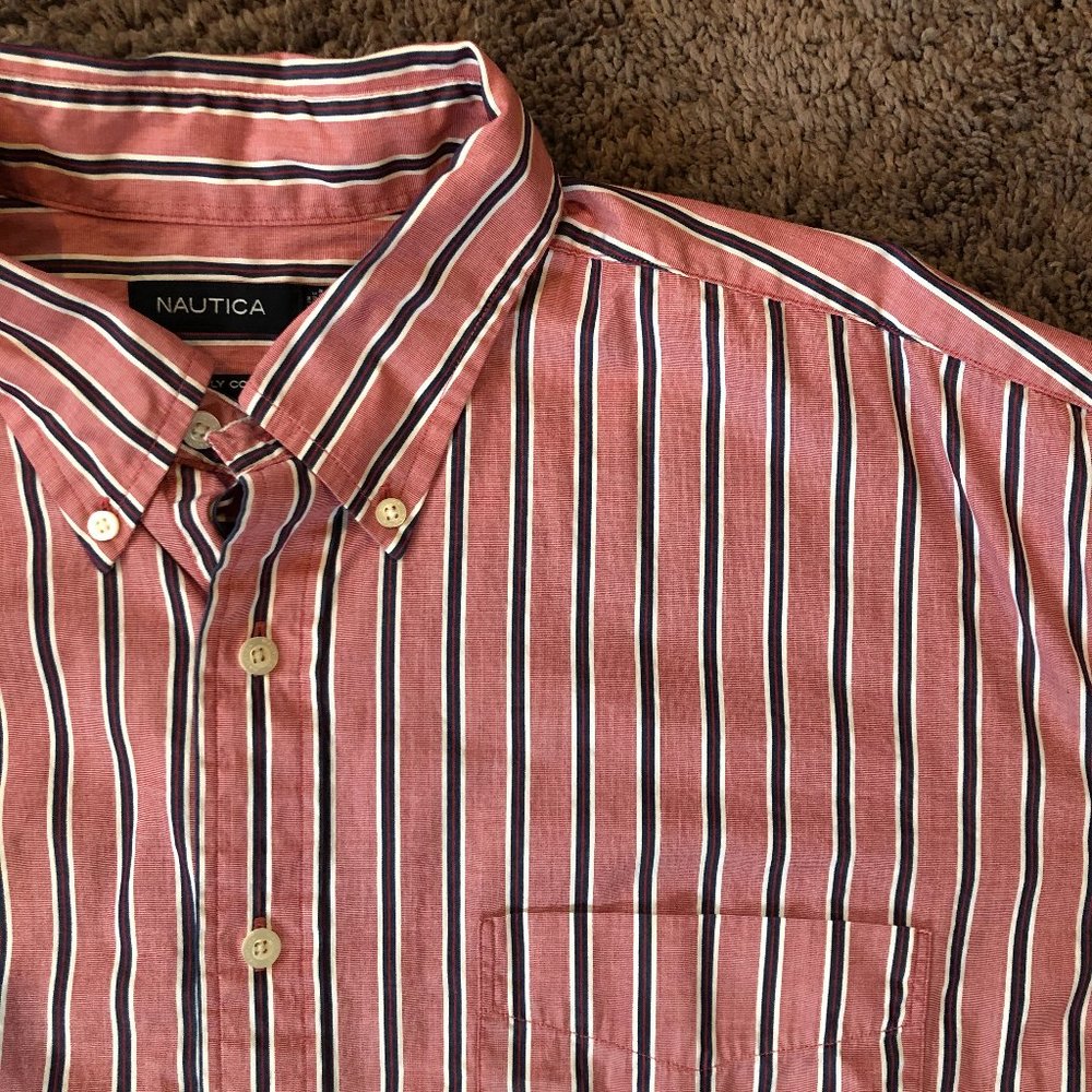 Nautica Bo's Two-Ply Cotton Button Down Shirt XXL - Picture 4 of 10